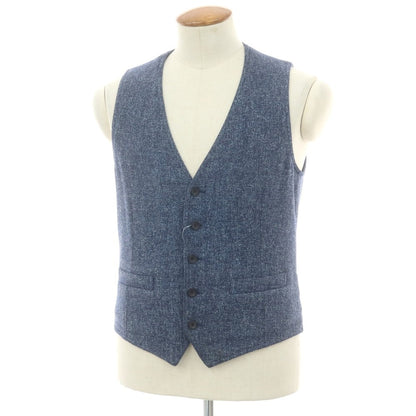 【中古】ラルディーニ LARDINI ウールナイロン カジュアル系ジレ ネイビー【 46 】【 状態ランクD 】【 メンズ 】