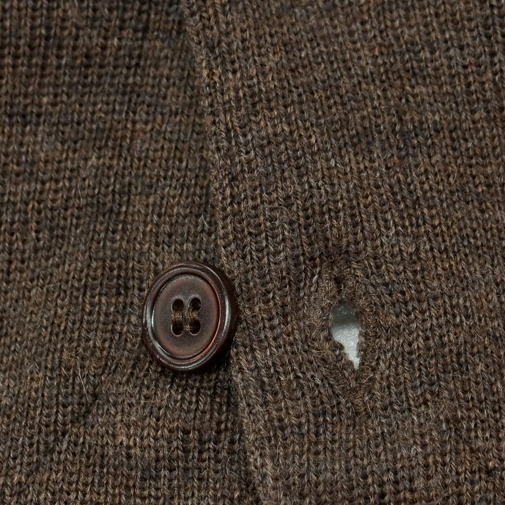 【中古】グランサッソ GRAN SASSO ウール ジレ ニットベスト ダークブラウン【 44 】【 状態ランクA 】【 メンズ 】