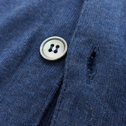 【中古】グランサッソ GRAN SASSO ハイゲージ コットン ニットベスト ジレ ネイビーブルー【サイズ46】【 状態ランクC 】【 メンズ 】