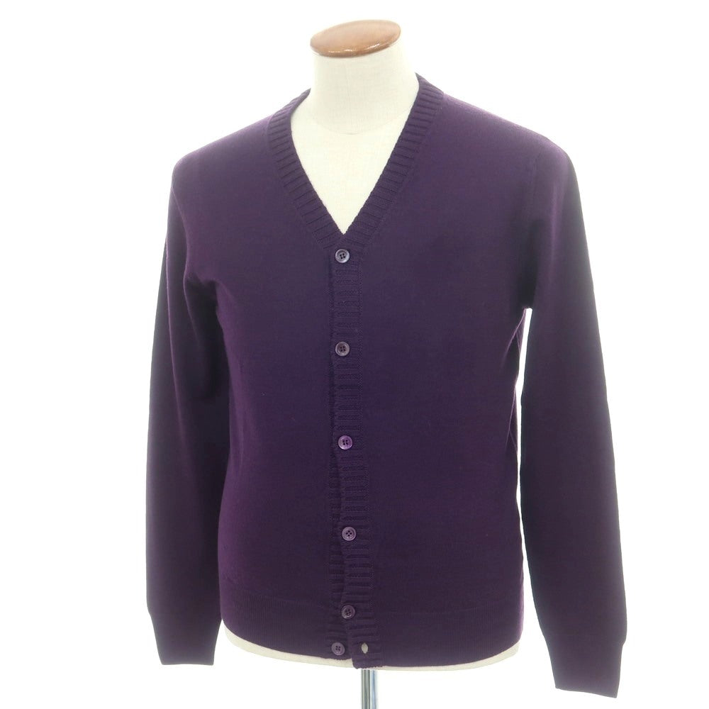 【中古】クルチアーニ CRUCIANI ハイゲージ ウール カーディガン パープル【 46 】【 状態ランクB 】【 メンズ 】