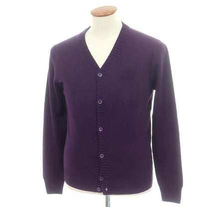 【中古】クルチアーニ CRUCIANI ハイゲージ ウール カーディガン パープル【 46 】【 状態ランクB 】【 メンズ 】