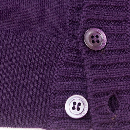 【中古】クルチアーニ CRUCIANI ハイゲージ ウール カーディガン パープル【 46 】【 状態ランクB 】【 メンズ 】