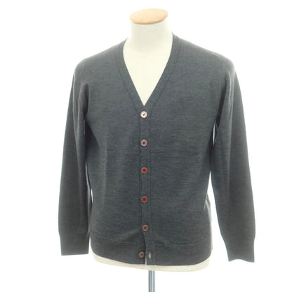 【中古】ジョンスメドレー JOHN SMEDLEY ハイゲージ ウール カーディガン ダークグレー【 S 】【 状態ランクC 】【 メンズ 】
