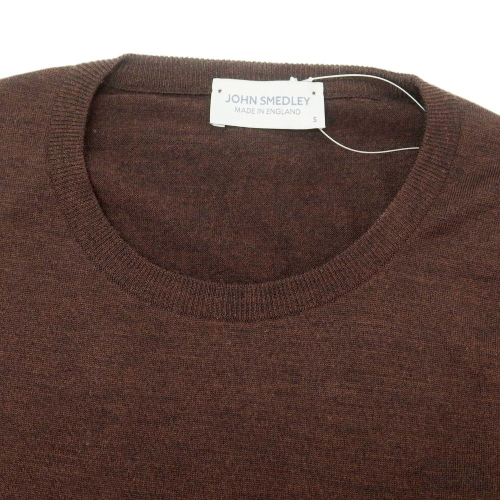 【中古】ジョンスメドレー JOHN SMEDLEY ハイゲージ ウール クルーネック プルオーバーニット ブラウン【 S 】【 状態ランクB 】【 メンズ 】