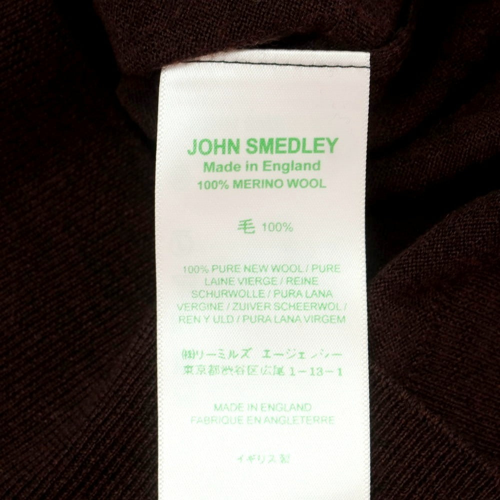 【中古】ジョンスメドレー JOHN SMEDLEY ハイゲージ ウール クルーネック プルオーバーニット ブラウン【 S 】【 状態ランクB 】【 メンズ 】