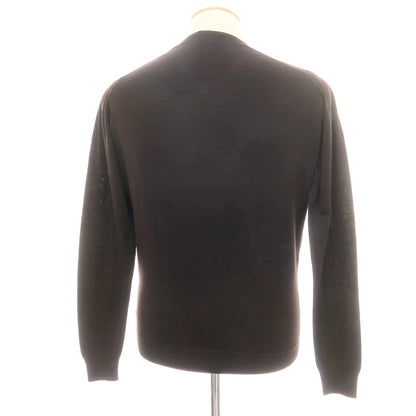 【中古】ジョンスメドレー JOHN SMEDLEY ハイゲージ ウール Vネック プルオーバーニット ダークブラウン【 S 】【 状態ランクB 】【 メンズ 】