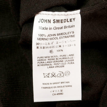 【中古】ジョンスメドレー JOHN SMEDLEY ハイゲージ ウール Vネック プルオーバーニット ダークブラウン【 S 】【 状態ランクB 】【 メンズ 】