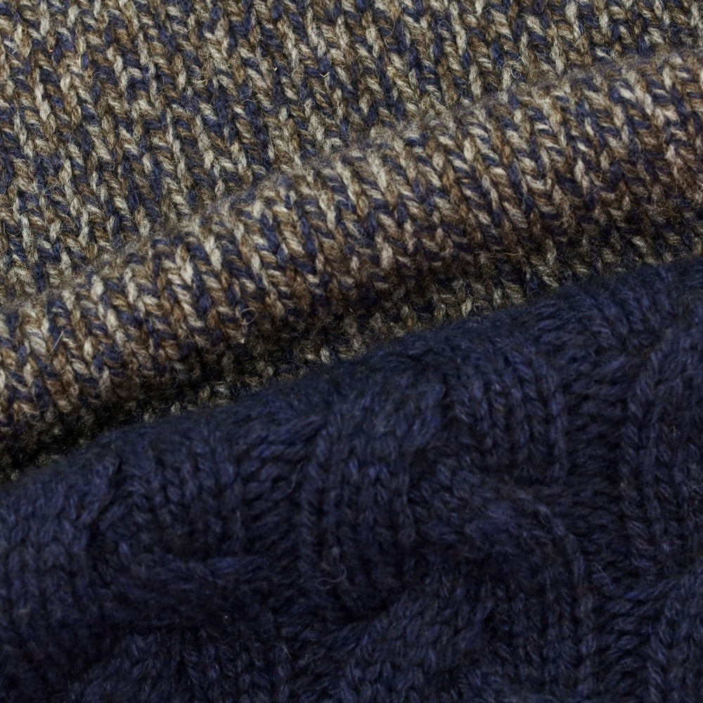 【中古】アルテア Altea ウール タートルネック プルオーバーニット ブラウンxネイビー【 S 】【 状態ランクB 】【 メンズ 】