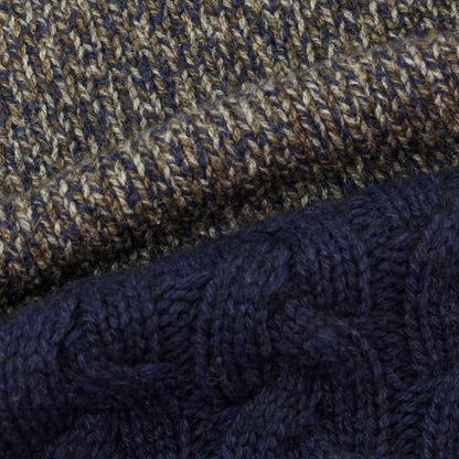 【中古】アルテア Altea ウール タートルネック プルオーバーニット ブラウンxネイビー【 S 】【 状態ランクB 】【 メンズ 】