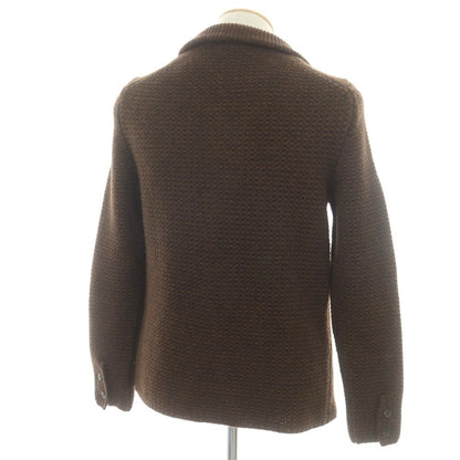 【中古】ドルモア DRUMOHR ミドルゲージウール ニットジャケット ブラウン【 44 】【 状態ランクB 】【 メンズ 】