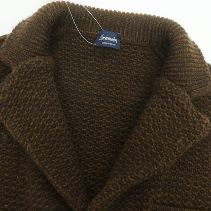 【中古】ドルモア DRUMOHR ミドルゲージウール ニットジャケット ブラウン【 44 】【 状態ランクB 】【 メンズ 】