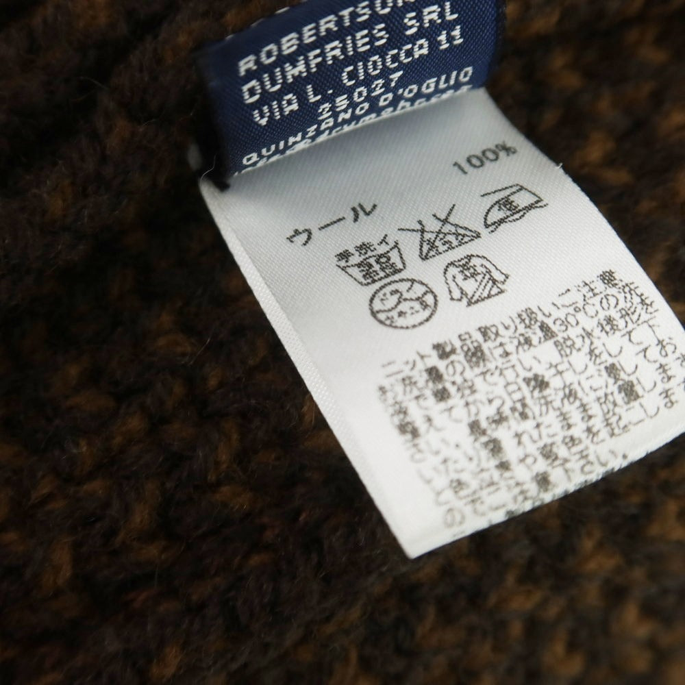 【中古】ドルモア DRUMOHR ミドルゲージウール ニットジャケット ブラウン【 44 】【 状態ランクB 】【 メンズ 】