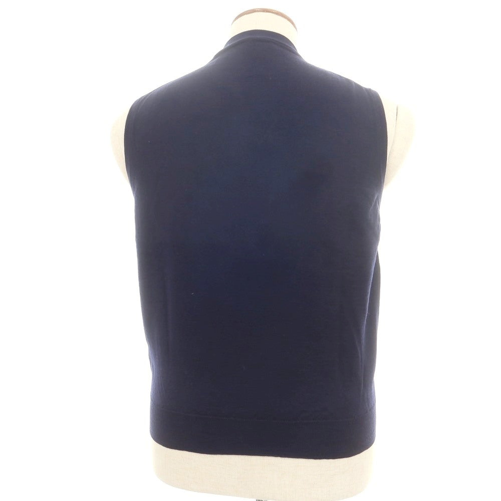 【中古】ドルモア DRUMOHR ハイゲージ ウール ニットベスト ネイビー【 48 】【 状態ランクC 】【 メンズ 】