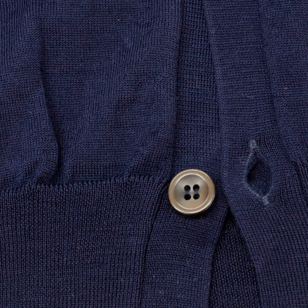 【中古】ドルモア DRUMOHR ハイゲージ ウール ニットベスト ネイビー【 48 】【 状態ランクC 】【 メンズ 】