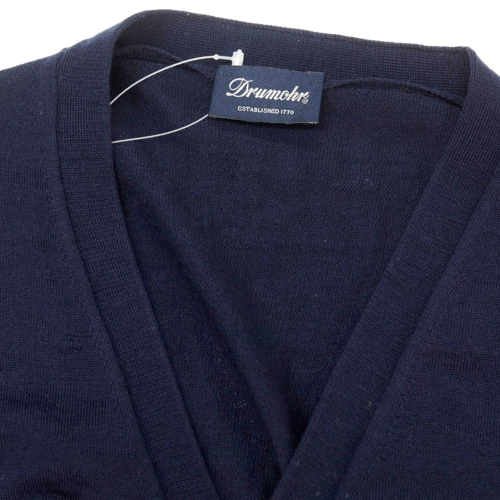【中古】ドルモア DRUMOHR ハイゲージ ウール ニットベスト ネイビー【 48 】【 状態ランクC 】【 メンズ 】