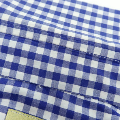 【中古】ジョバンニ イングレーゼ Giovanni Inglese ギンガムチェック ワイドカラー カジュアルシャツ ロイヤルブルーxホワイト【 38 】【 状態ランクB 】【 メンズ 】