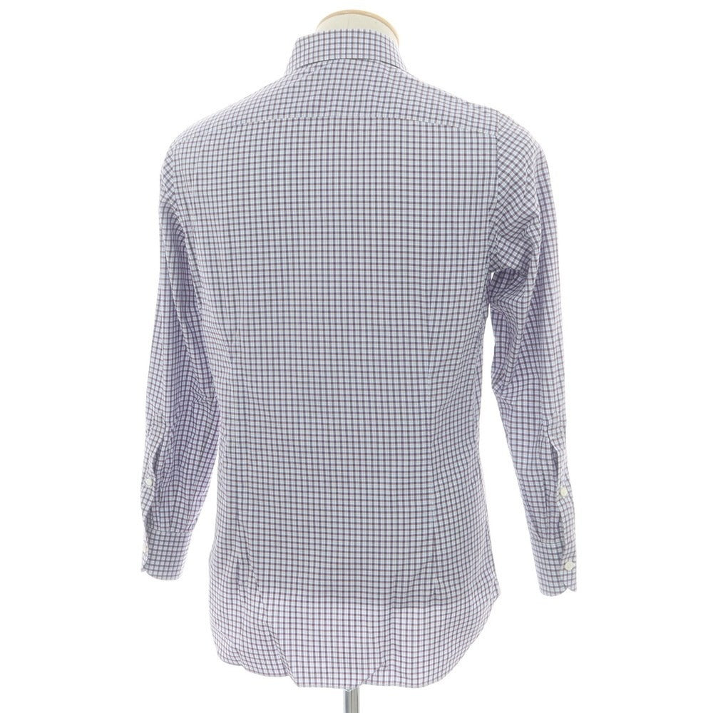 ★新品★LUIGI BORRELLI★ルイジボレッリ★鹿の子★ストレッチ★ドレスシャツ★セミワイド★ホワイト★S★未着用★国内正規品★