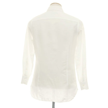 【中古】ルイジ ボレッリ Luigi Borrelli コットンリネン ワイドカラー カジュアルシャツ ホワイト【サイズ38】【 状態ランクC 】【 メンズ 】