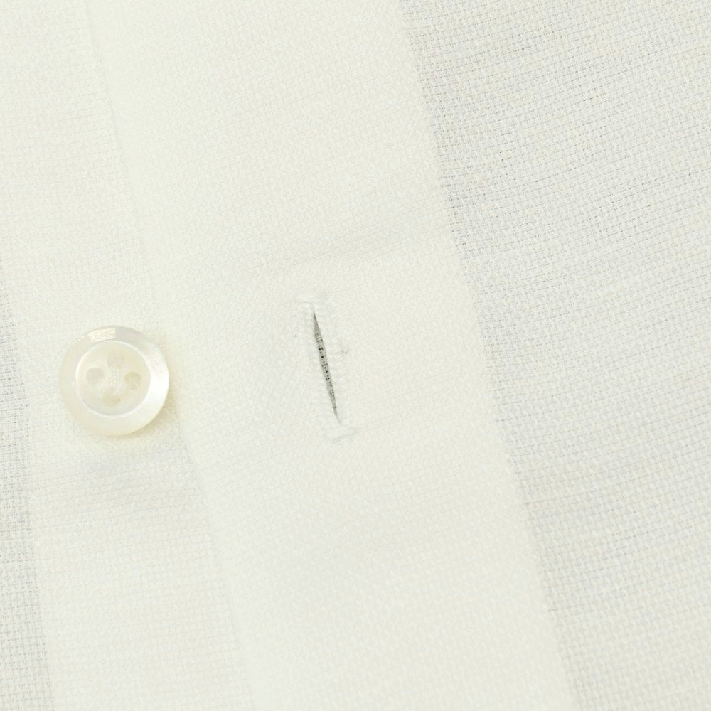 【中古】ルイジ ボレッリ Luigi Borrelli コットンリネン ワイドカラー カジュアルシャツ ホワイト【サイズ38】【 状態ランクC 】【 メンズ 】