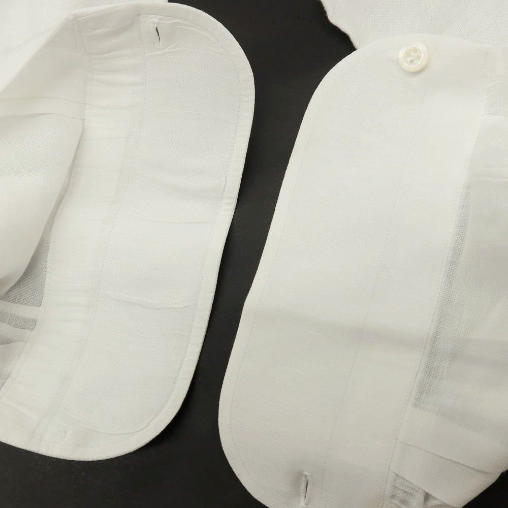 【中古】ルイジ ボレッリ Luigi Borrelli コットンリネン ワイドカラー カジュアルシャツ ホワイト【サイズ38】【 状態ランクC 】【 メンズ 】