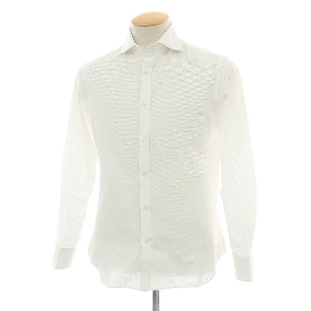 【中古】チット CIT LUXURY コットン ワイドカラー ドレスシャツ ホワイト【 38 】【 状態ランクB 】【 メンズ 】