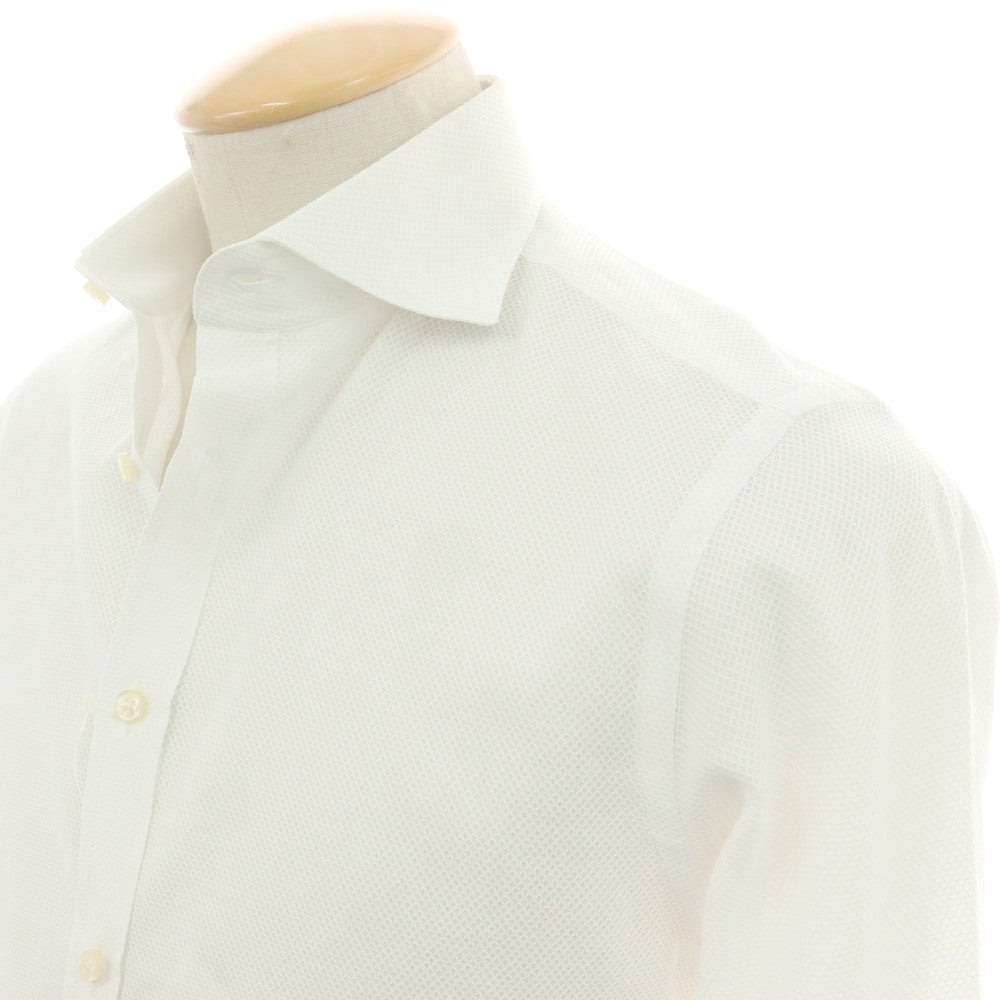 【中古】チット CIT LUXURY コットン ワイドカラー ドレスシャツ ホワイト【 38 】【 状態ランクB 】【 メンズ 】