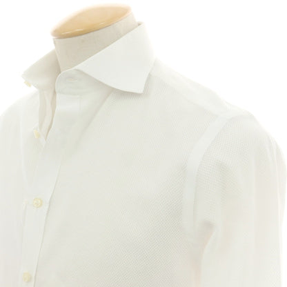 【中古】チット CIT LUXURY コットン ワイドカラー ドレスシャツ ホワイト【 38 】【 状態ランクB 】【 メンズ 】