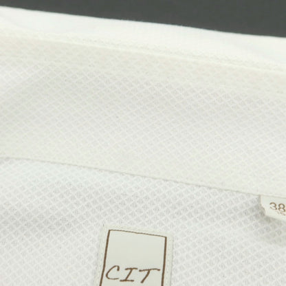 【中古】チット CIT LUXURY コットン ワイドカラー ドレスシャツ ホワイト【 38 】【 状態ランクB 】【 メンズ 】