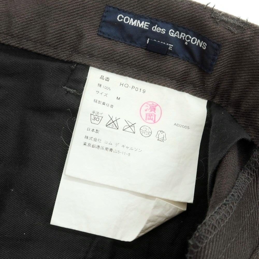 【中古】コムデギャルソンオム COMME des GARCONS HOMME ツイルコットン ワークパンツ グレイッシュブラウン【サイズM】【 状態ランクC 】【 メンズ 】 [CPD]