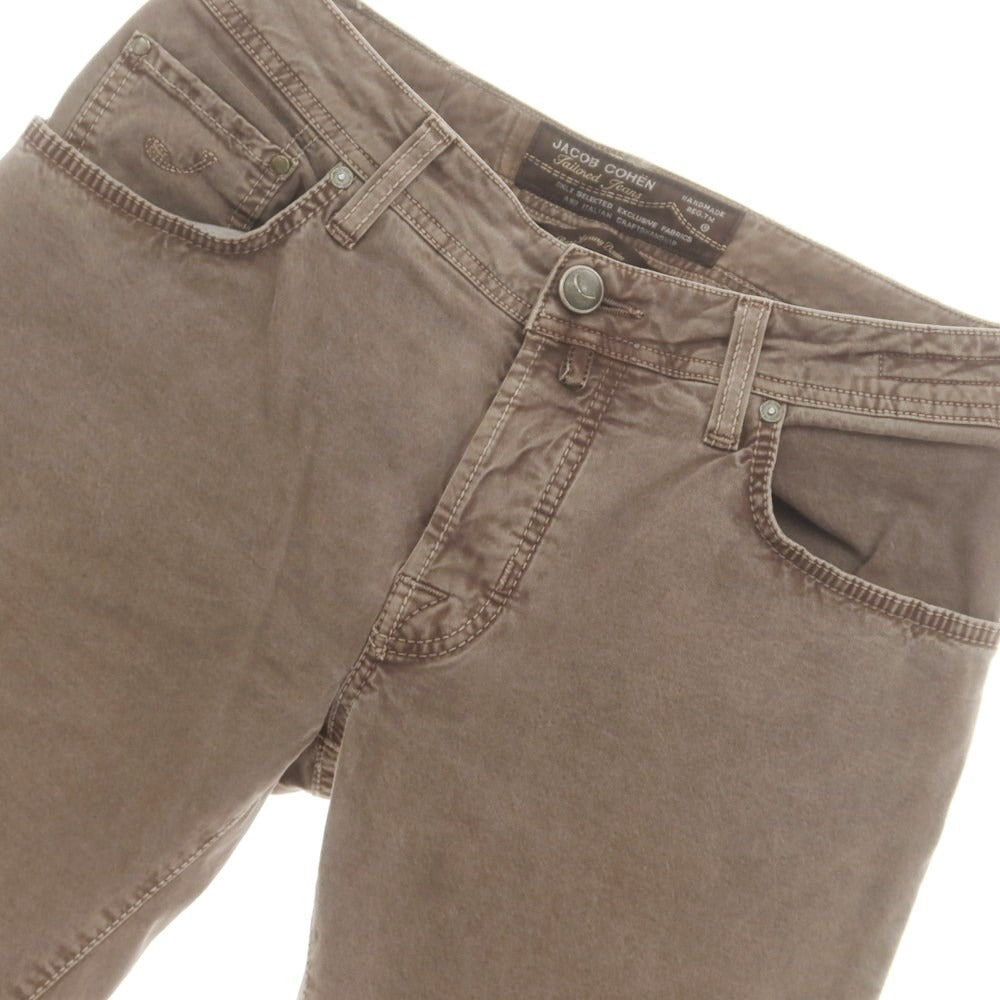 【中古】ヤコブコーエン JACOB COHEN PW622COMFORT ストレッチコットン 5ポケットパンツ ブラウン【 32 】【 状態ランクB 】【 メンズ 】