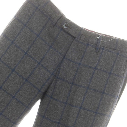 【中古】ジーティーアー G.T.A ウール チェック ドレススラックスパンツ ダークグレーxネイビー【 46 】【 状態ランクB 】【 メンズ 】