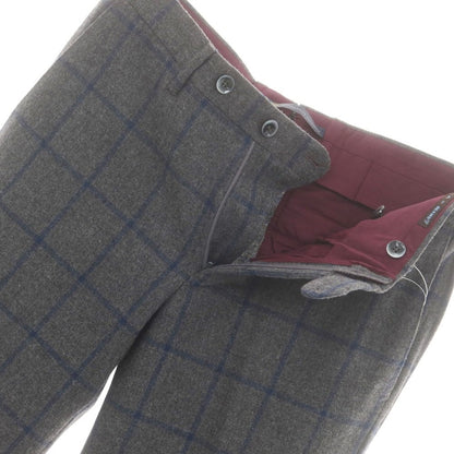 【中古】ジーティーアー G.T.A ウール チェック ドレススラックスパンツ ダークグレーxネイビー【 46 】【 状態ランクB 】【 メンズ 】