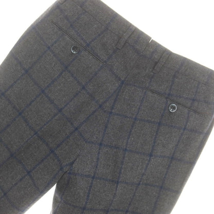 【中古】ジーティーアー G.T.A ウール チェック ドレススラックスパンツ ダークグレーxネイビー【 46 】【 状態ランクB 】【 メンズ 】