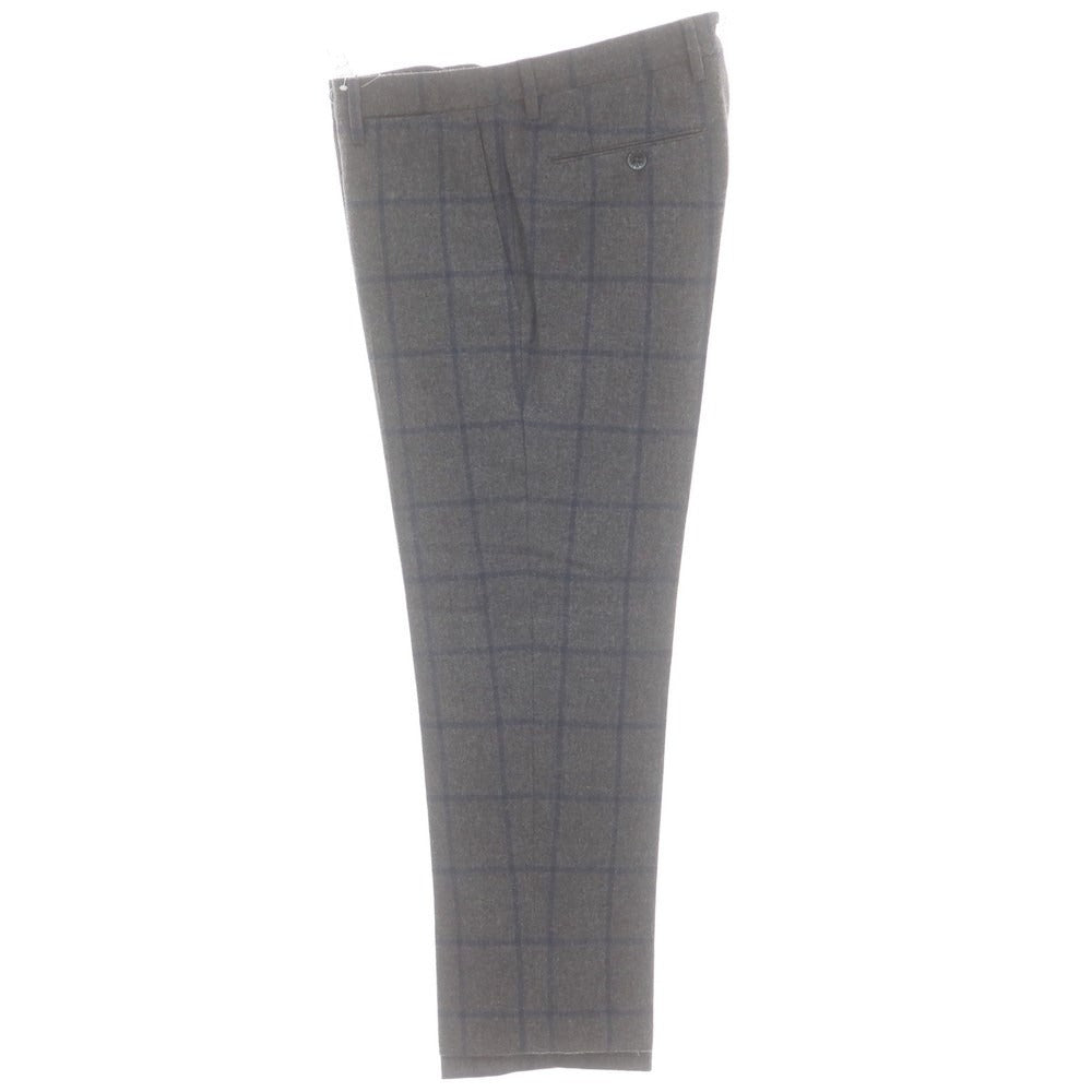 【中古】ジーティーアー G.T.A ウール チェック ドレススラックスパンツ ダークグレーxネイビー【 46 】【 状態ランクB 】【 メンズ 】