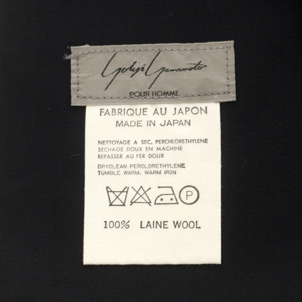 【中古】ヨウジヤマモトプールオム Yohji Yamamoto POUR HOMME ウール ストール ブラック【 状態ランクC 】【 メンズ 】