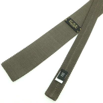 【中古】ボワバン BOIVIN シルク ニットタイ ネクタイ ダークオリーブグリーン系【 状態ランクB 】【 メンズ 】
