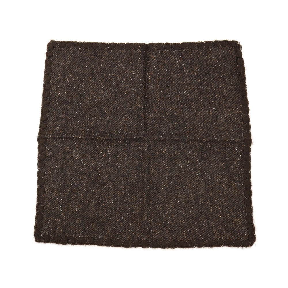 【中古】アーディーアンドシー AD&amp;C 1956 ウールシルク ポケットチーフ ブラウン【 状態ランクB 】【 メンズ 】