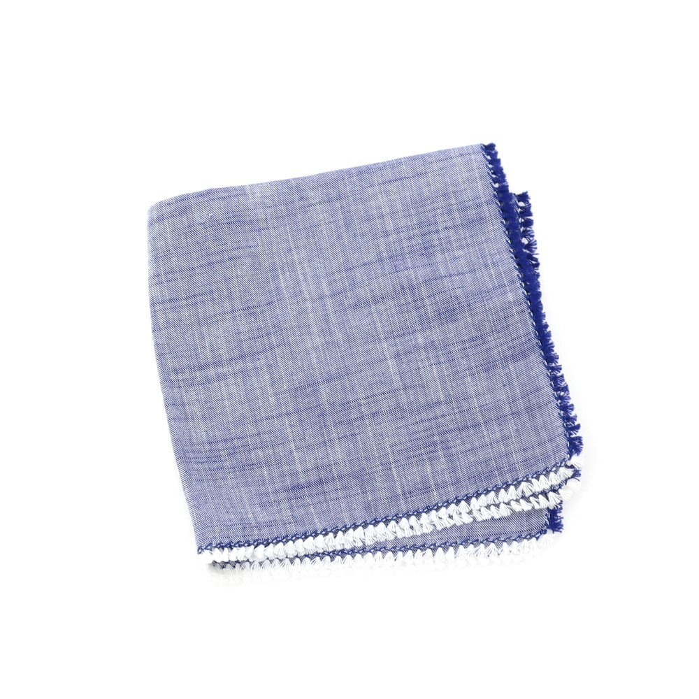 【中古】ジョバンニ イングレーゼ Giovanni Inglese コットン ポケットチーフ ライトネイビー【 状態ランクA 】【 メンズ 】