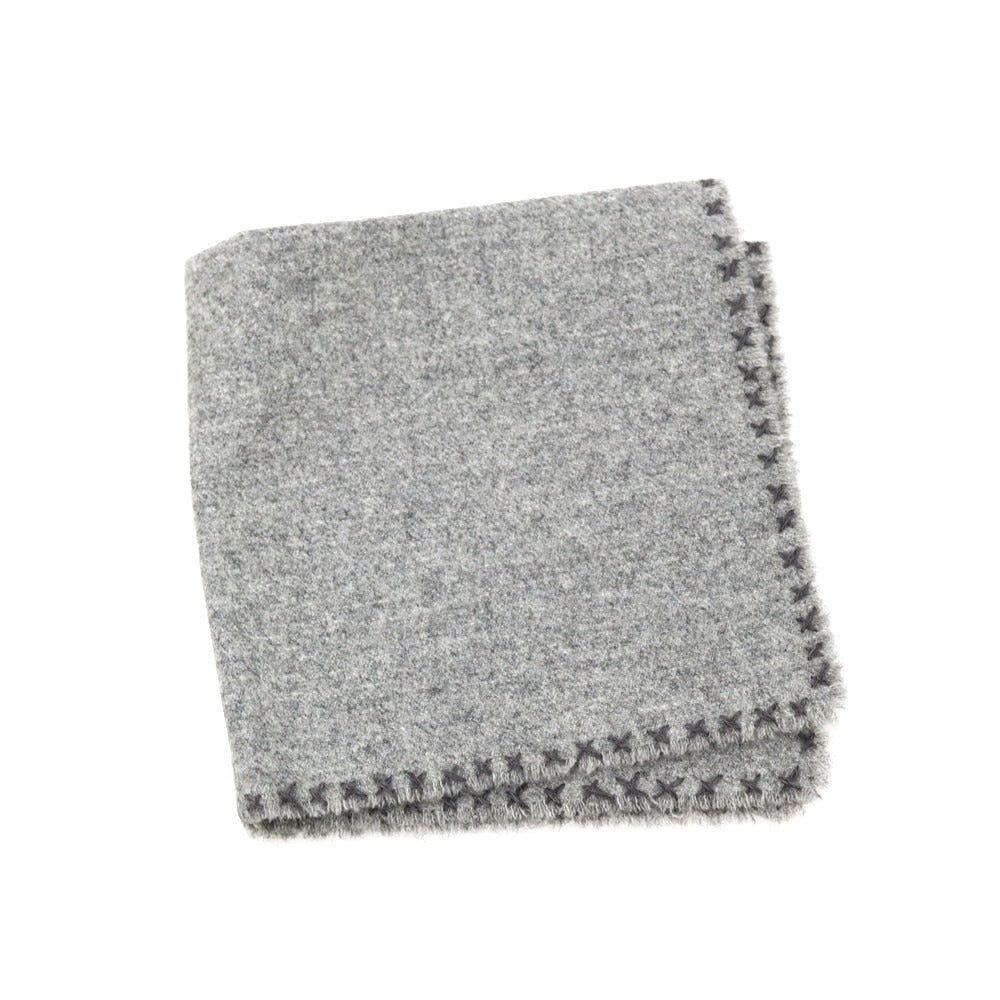 【中古】ジョバンニ イングレーゼ Giovanni Inglese ウール ポケットチーフ グレー【 状態ランクA 】【 メンズ 】