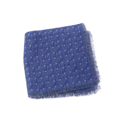 【中古】ホリデイ アンド ブラウン HOLLIDAY &amp; BROWN ウール ドット柄 ポケットチーフ ネイビーxグレー【 状態ランクA 】【 メンズ 】