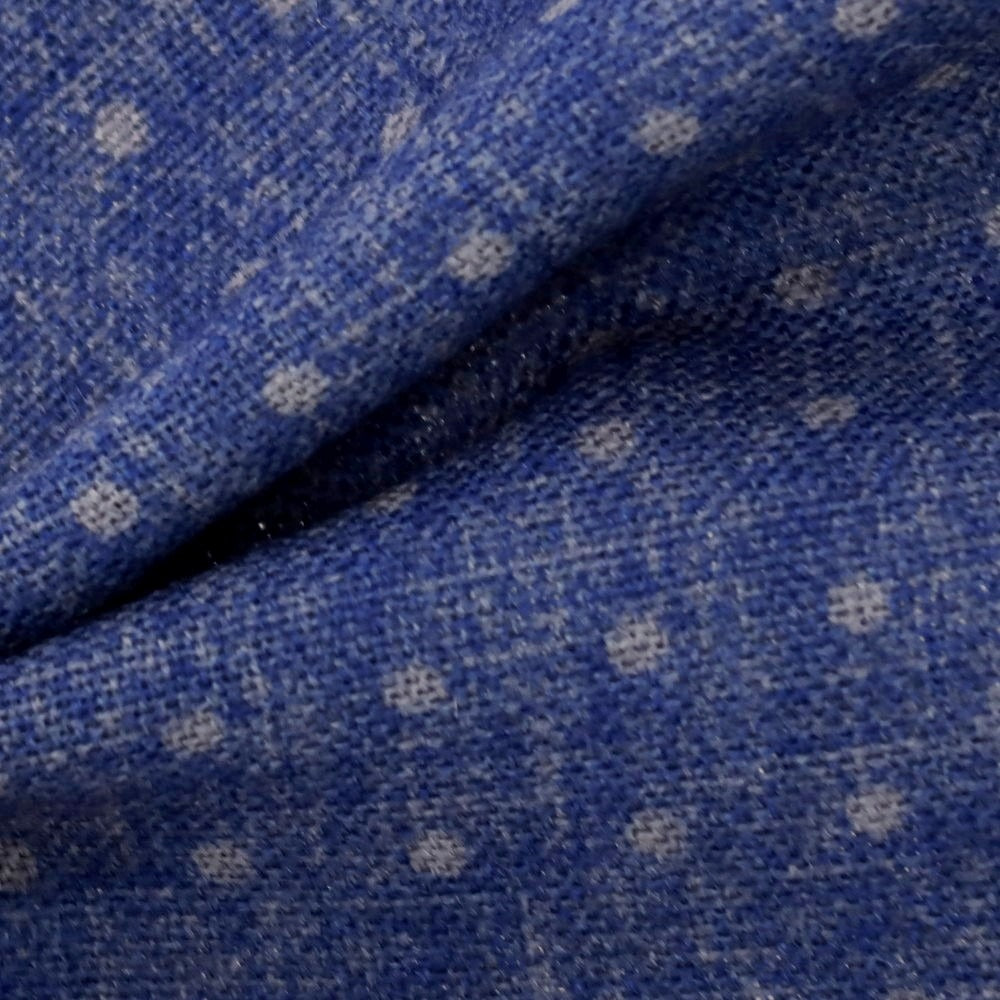 【中古】ホリデイ アンド ブラウン HOLLIDAY &amp; BROWN ウール ドット柄 ポケットチーフ ネイビーxグレー【 状態ランクA 】【 メンズ 】