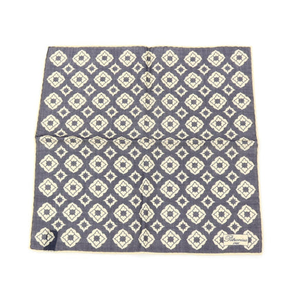 【中古】ペトロニウス PETRONIUS ウールシルク ポケットチーフ ネイビーxライトベージュ【 状態ランクA 】【 メンズ 】