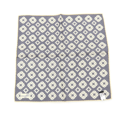 【中古】ペトロニウス PETRONIUS ウールシルク ポケットチーフ ネイビーxライトベージュ【 状態ランクA 】【 メンズ 】