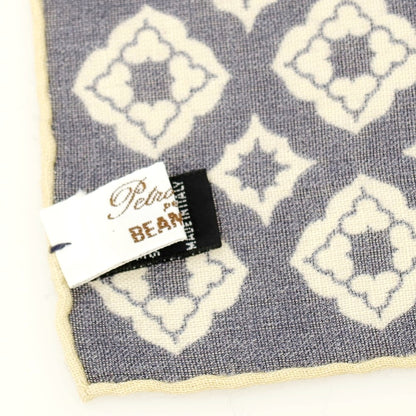 【中古】ペトロニウス PETRONIUS ウールシルク ポケットチーフ ネイビーxライトベージュ【 状態ランクA 】【 メンズ 】