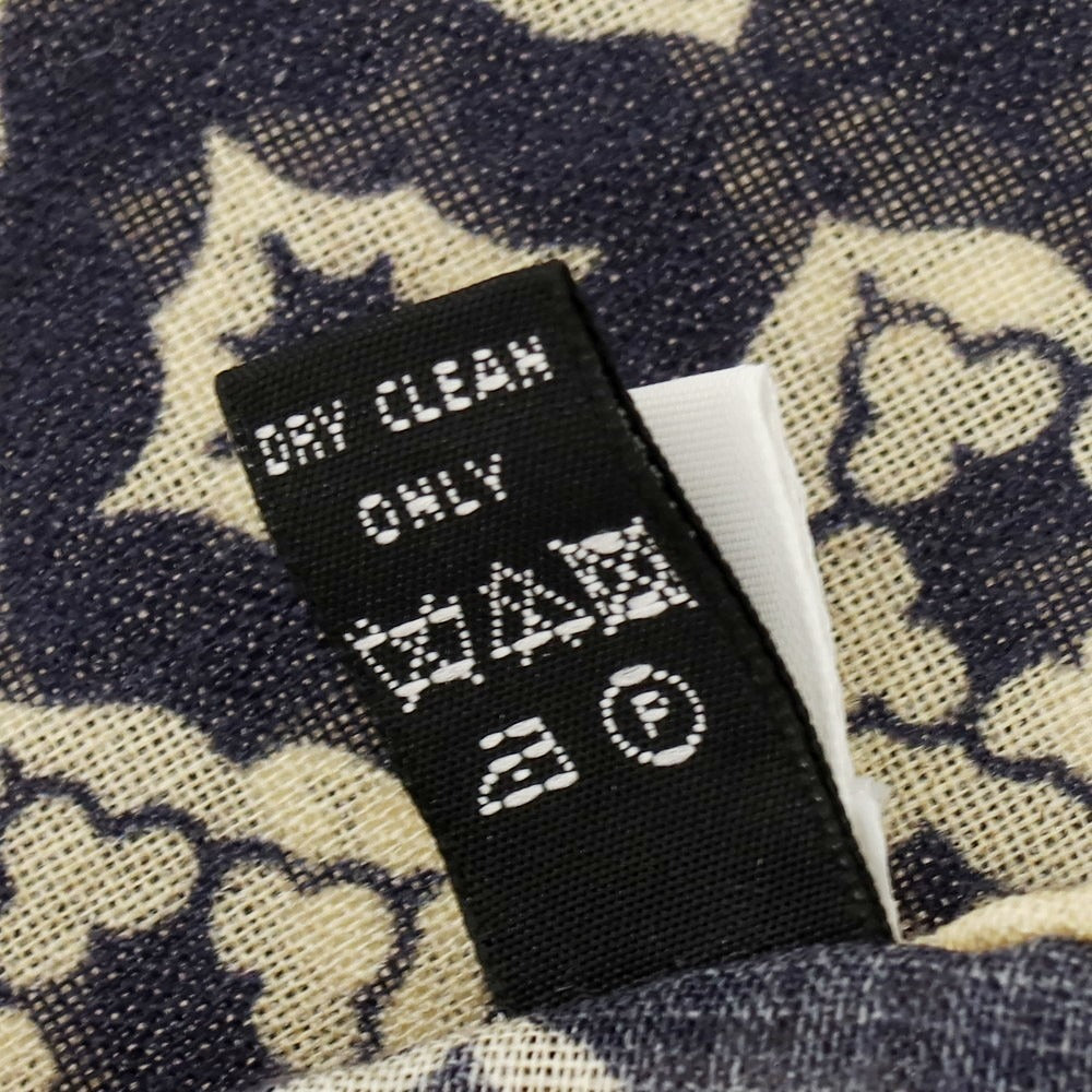 【中古】ペトロニウス PETRONIUS ウールシルク ポケットチーフ ネイビーxライトベージュ【 状態ランクA 】【 メンズ 】