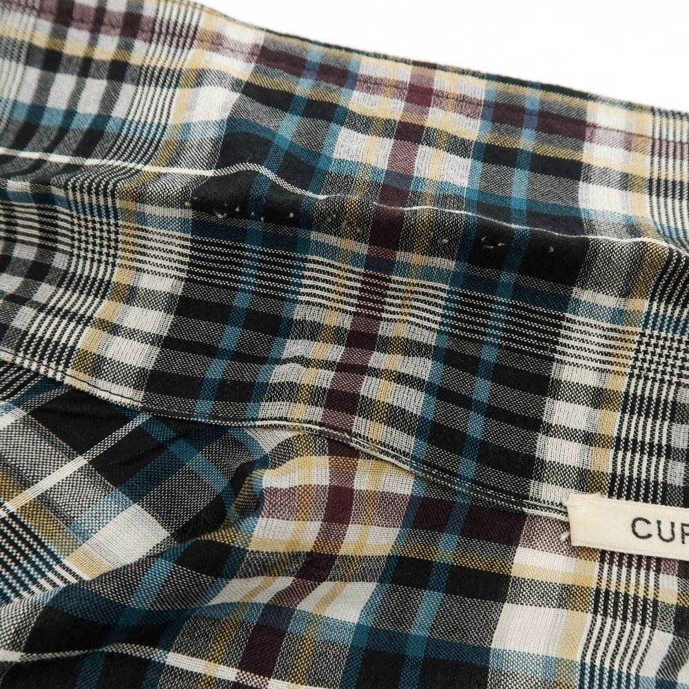 【中古】カレンテージ CURRENTAGE コットンシルク チェック ブルゾン ブラックxホワイト【サイズ表記なし（L位）】【 状態ランクB 】【 メンズ 】[CPD]