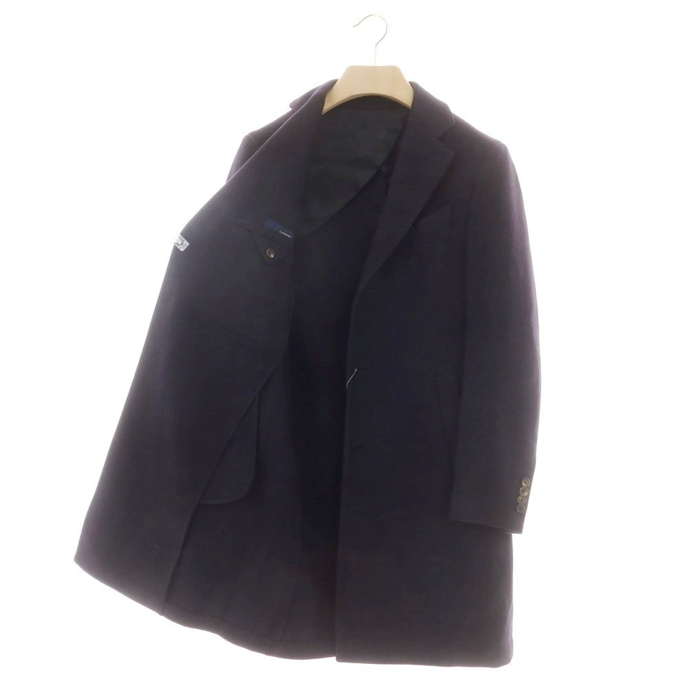 【中古】ラルディーニ LARDINI ウール チェスターフィールドコート ネイビー【 44 】【 状態ランクC 】【 メンズ 】