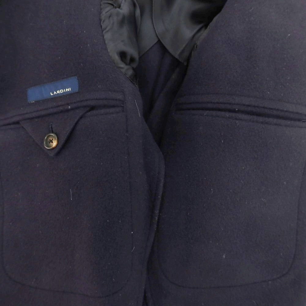 【中古】ラルディーニ LARDINI ウール チェスターフィールドコート ネイビー【 44 】【 状態ランクC 】【 メンズ 】