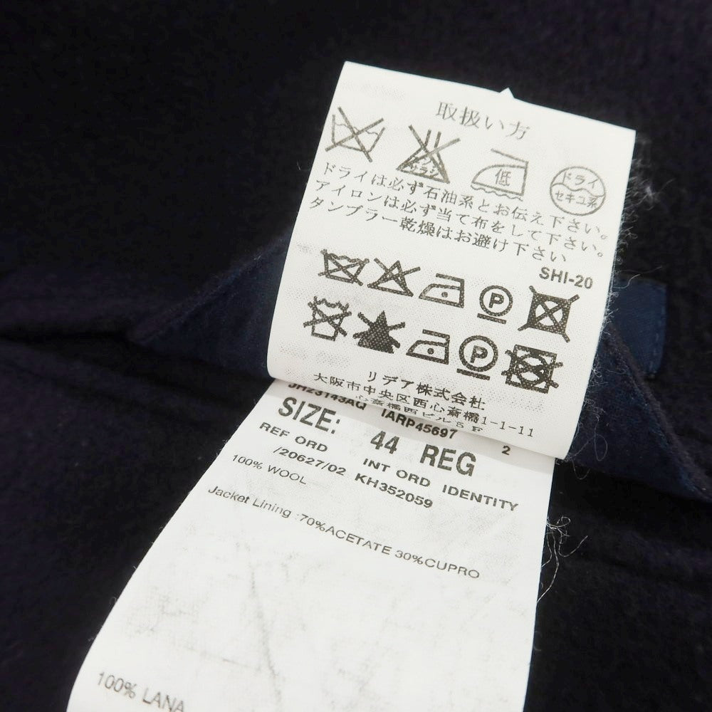 【中古】ラルディーニ LARDINI ウール チェスターフィールドコート ネイビー【 44 】【 状態ランクC 】【 メンズ 】