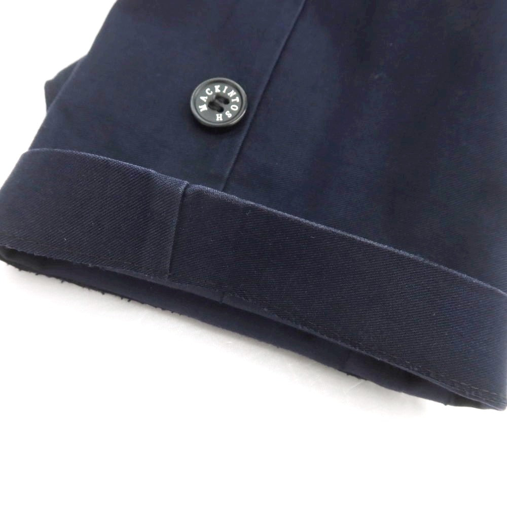 【中古】マッキントッシュ Mackintosh ゴム引き コットン ダブルブレストコート ネイビー【 38 】【 状態ランクD 】【 メンズ 】